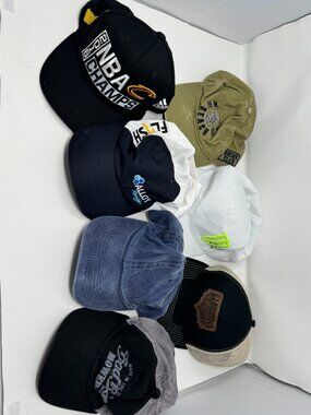 Lot of 7 Men's Baseball Caps Adidas NBA Monster Richardson Trucker OSFA